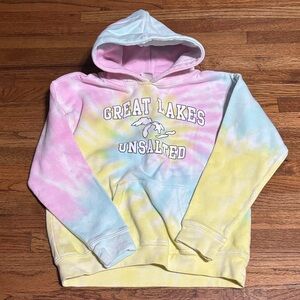 Dreamsicle Kids Great Lakes Unsalted kids girls tie dye hoodie